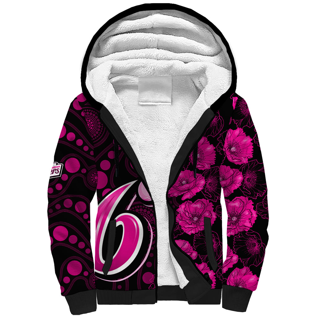 sixers-cricket-never-forget-custom-sherpa-hoodie-anzac-day-with-poppy-aboriginal
