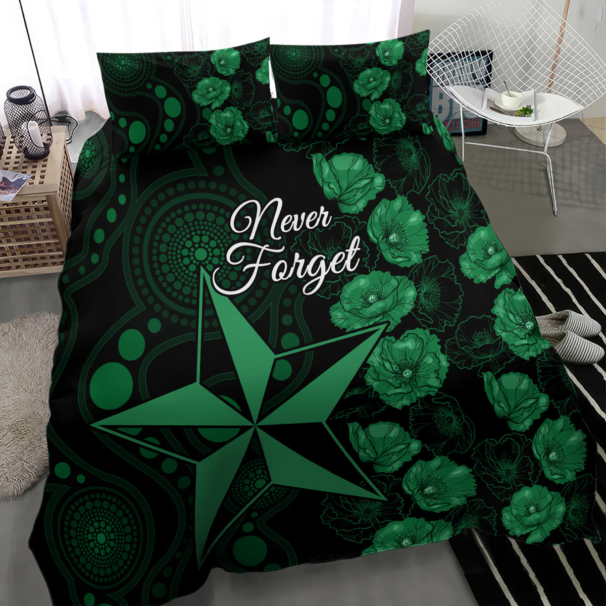 stars-cricket-never-forget-custom-bedding-set-anzac-day-with-poppy-aboriginal