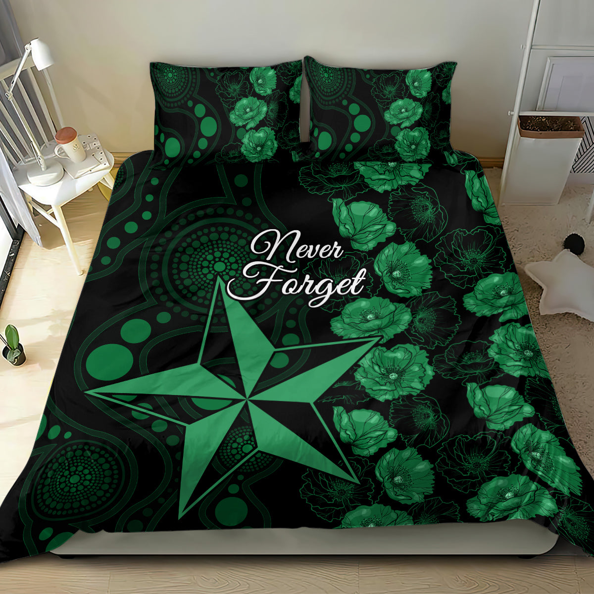 stars-cricket-never-forget-custom-bedding-set-anzac-day-with-poppy-aboriginal