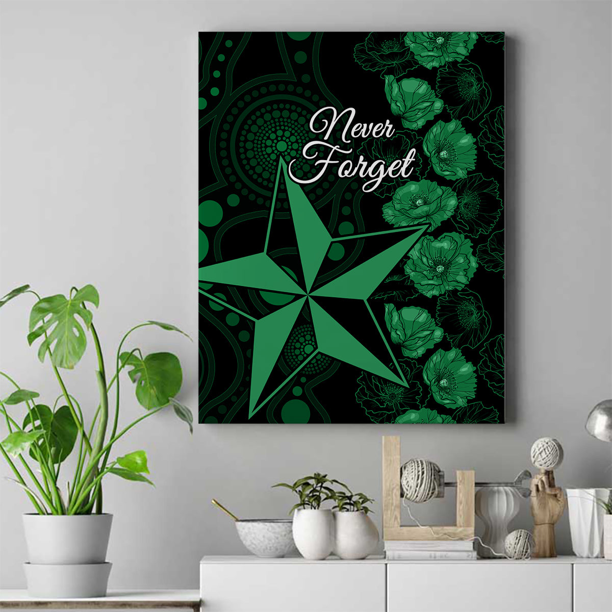 stars-cricket-never-forget-custom-canvas-wall-art-anzac-day-with-poppy-aboriginal