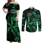 stars-cricket-never-forget-custom-couples-matching-off-shoulder-maxi-dress-and-long-sleeve-button-shirt-anzac-day-with-poppy-aboriginal