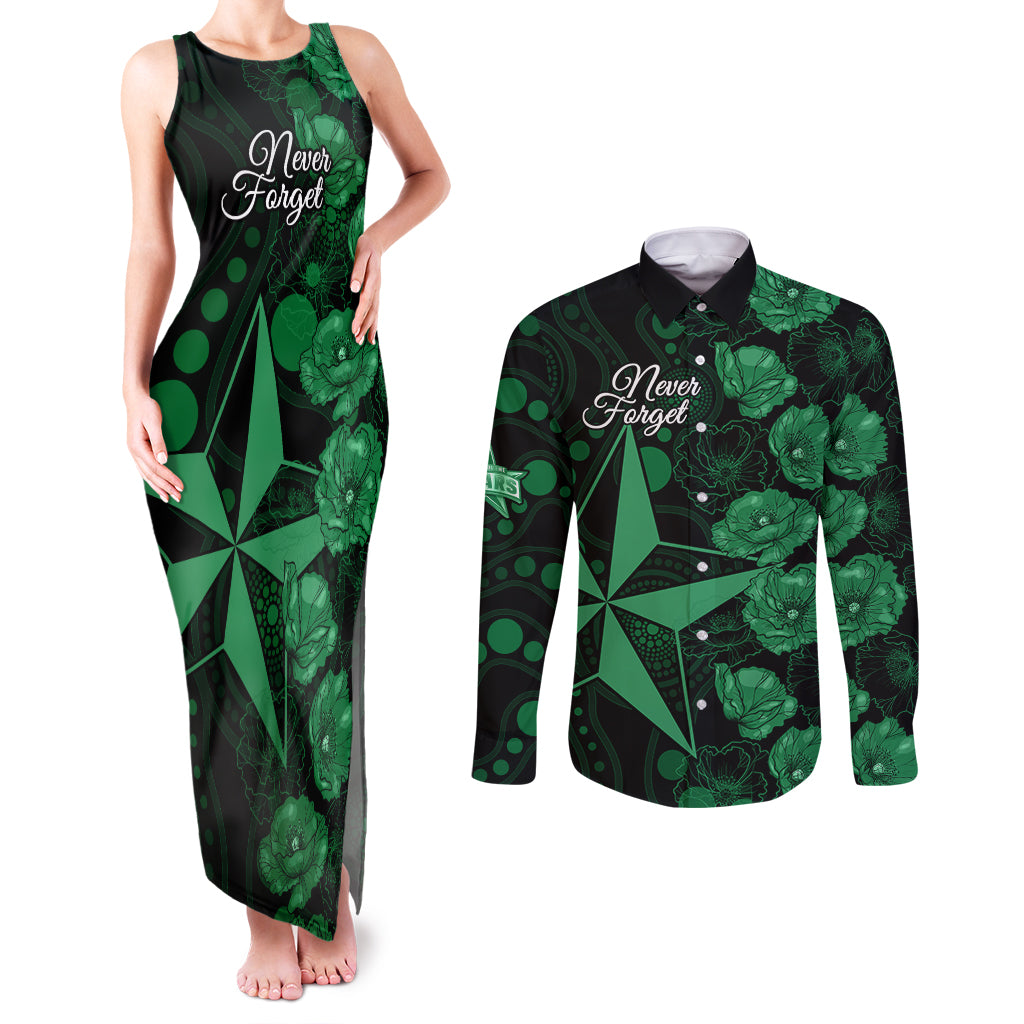 stars-cricket-never-forget-custom-couples-matching-tank-maxi-dress-and-long-sleeve-button-shirt-anzac-day-with-poppy-aboriginal