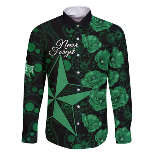 stars-cricket-never-forget-custom-family-matching-off-shoulder-short-dress-and-hawaiian-shirt-anzac-day-with-poppy-aboriginal
