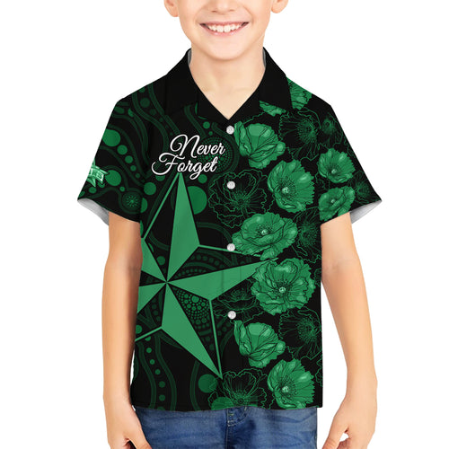 stars-cricket-never-forget-custom-family-matching-off-shoulder-short-dress-and-hawaiian-shirt-anzac-day-with-poppy-aboriginal