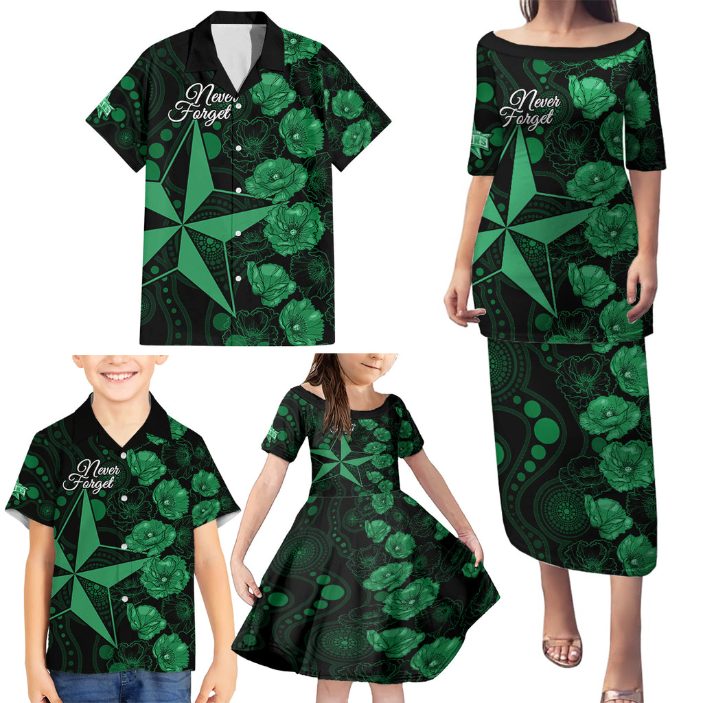 stars-cricket-never-forget-custom-family-matching-puletasi-dress-and-hawaiian-shirt-anzac-day-with-poppy-aboriginal