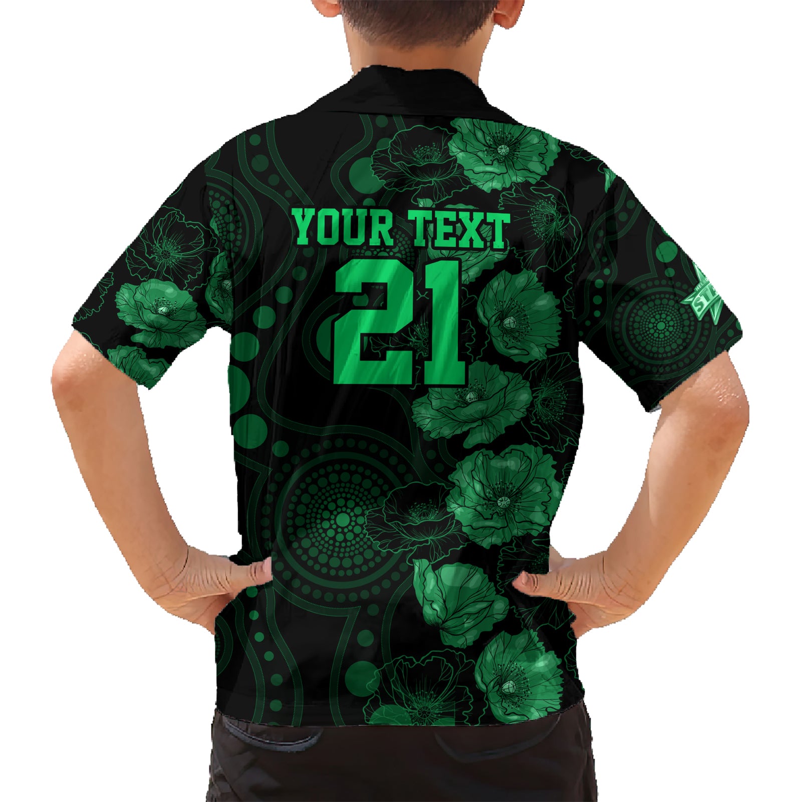 stars-cricket-never-forget-custom-family-matching-short-sleeve-bodycon-dress-and-hawaiian-shirt-anzac-day-with-poppy-aboriginal