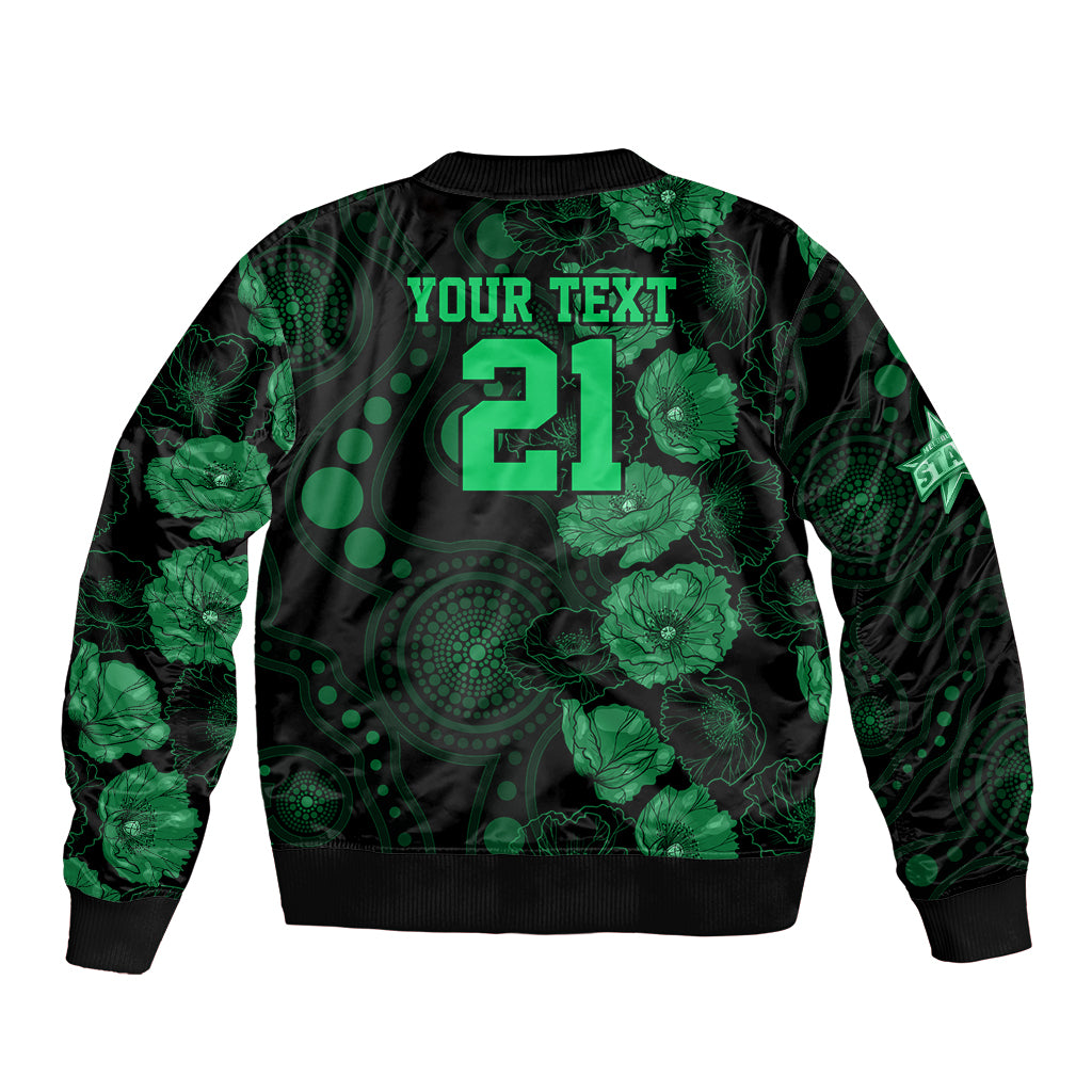 stars-cricket-never-forget-custom-sleeve-zip-bomber-jacket-anzac-day-with-poppy-aboriginal