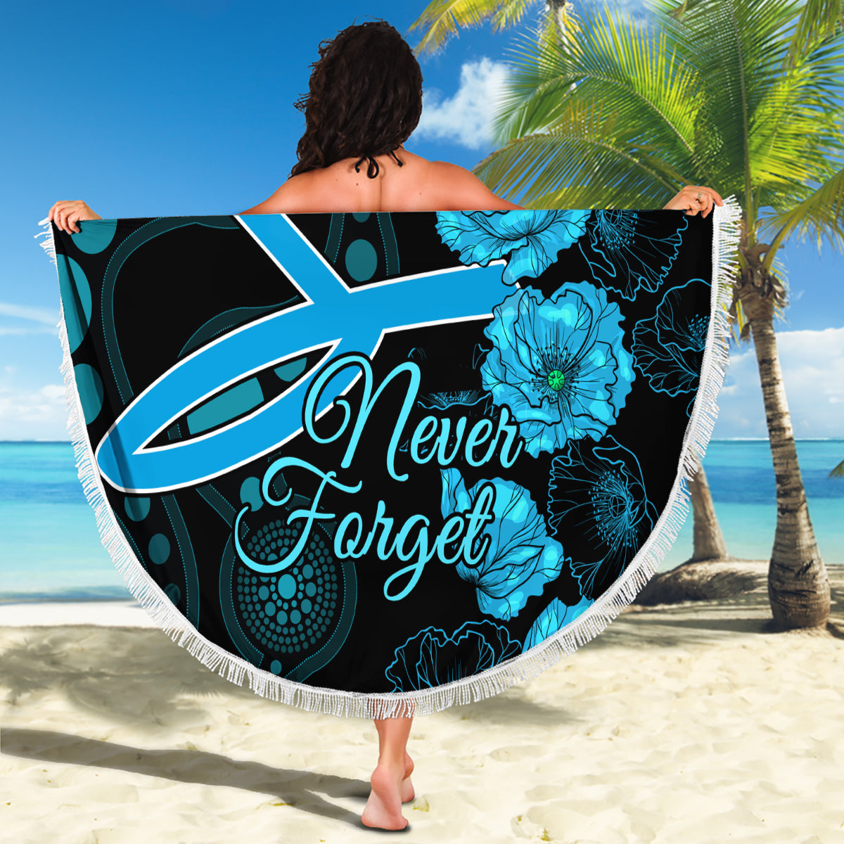 strikers-cricket-never-forget-custom-beach-blanket-anzac-day-with-poppy-aboriginal