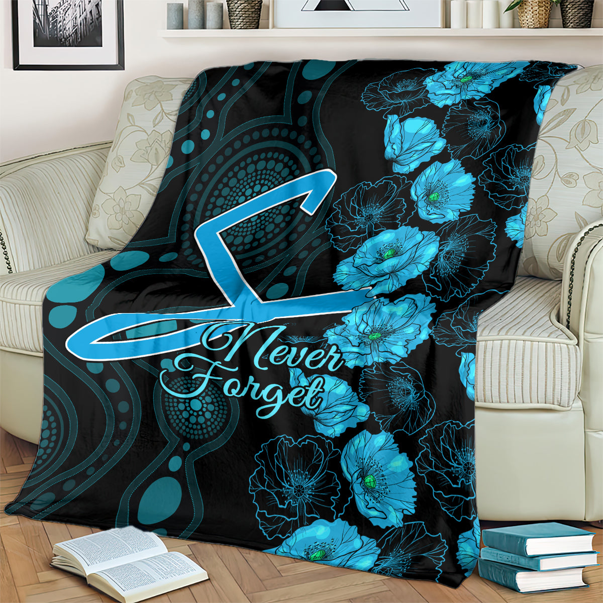 strikers-cricket-never-forget-custom-blanket-anzac-day-with-poppy-aboriginal