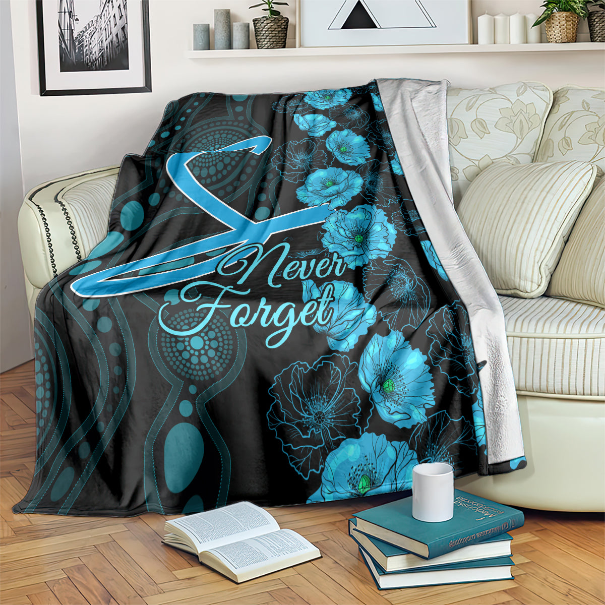 strikers-cricket-never-forget-custom-blanket-anzac-day-with-poppy-aboriginal