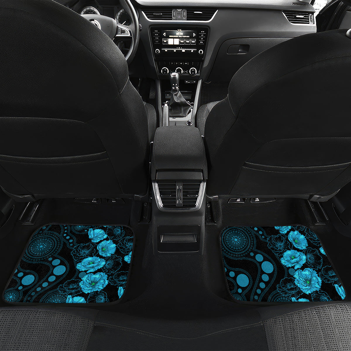 strikers-cricket-never-forget-custom-car-mats-anzac-day-with-poppy-aboriginal