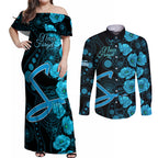strikers-cricket-never-forget-custom-couples-matching-off-shoulder-maxi-dress-and-long-sleeve-button-shirt-anzac-day-with-poppy-aboriginal