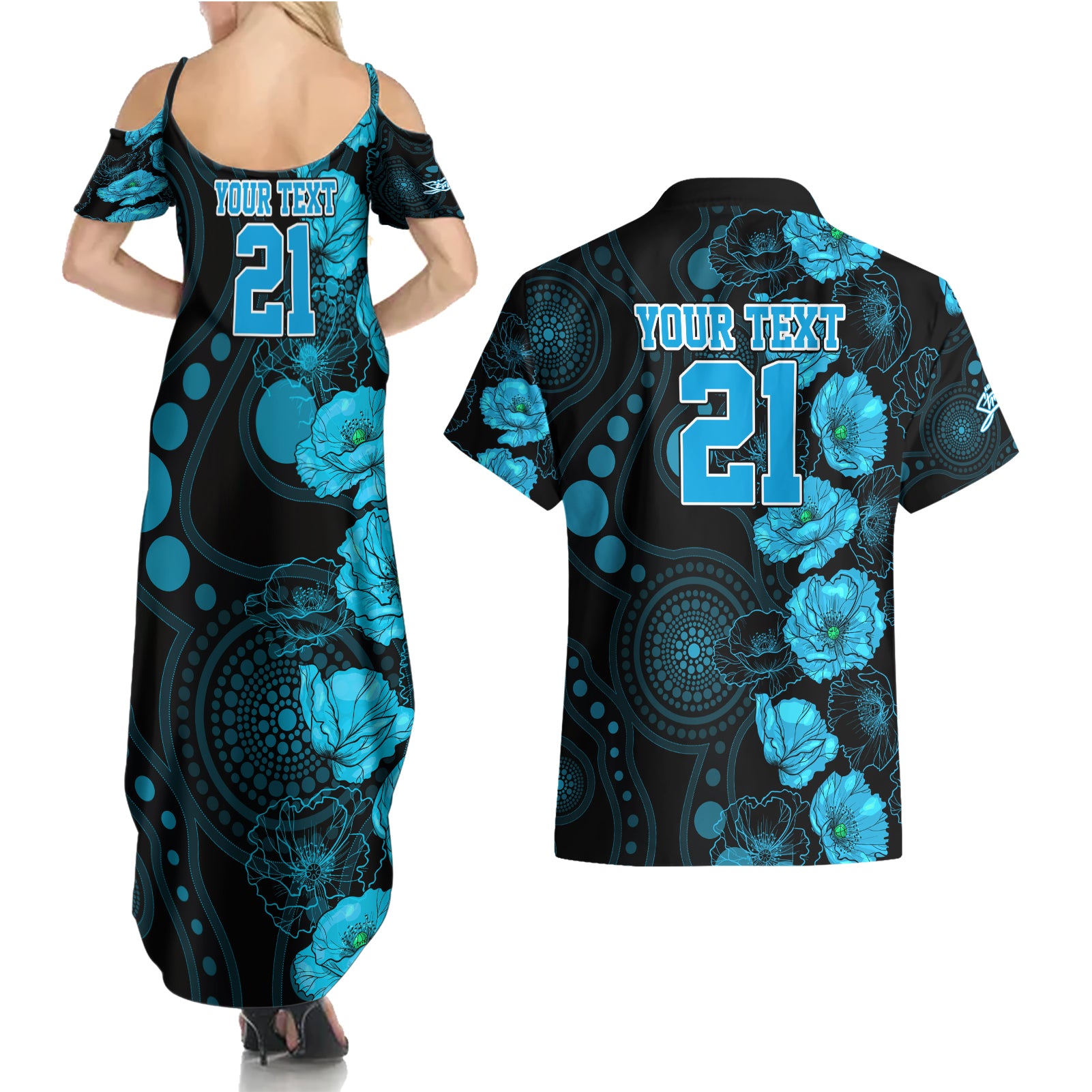 strikers-cricket-never-forget-custom-couples-matching-summer-maxi-dress-and-hawaiian-shirt-anzac-day-with-poppy-aboriginal