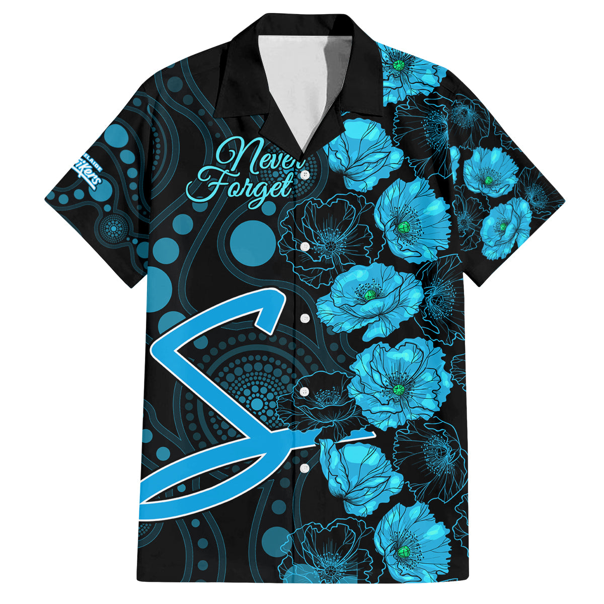 strikers-cricket-never-forget-custom-family-matching-off-shoulder-short-dress-and-hawaiian-shirt-anzac-day-with-poppy-aboriginal