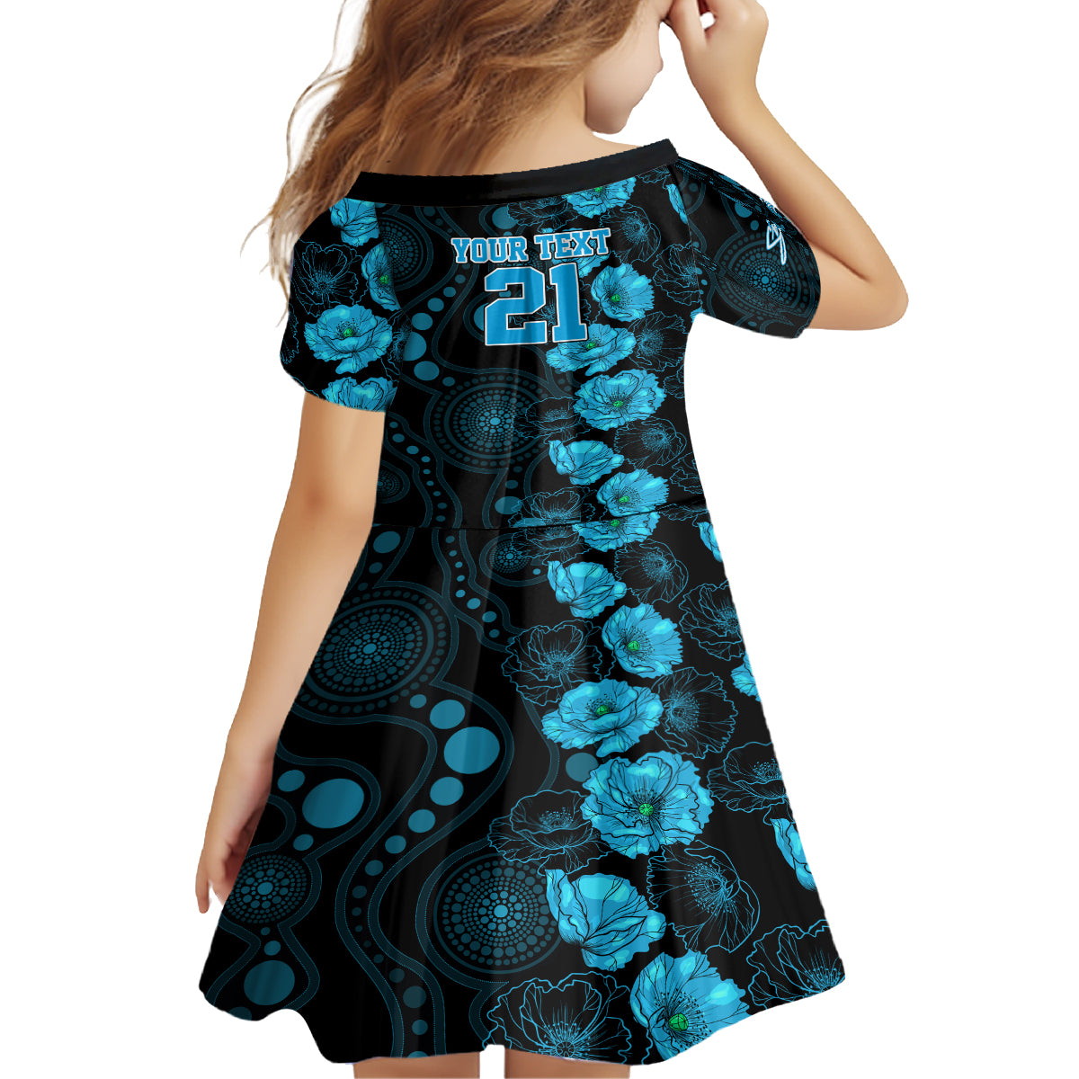 strikers-cricket-never-forget-custom-kid-short-sleeve-dress-anzac-day-with-poppy-aboriginal