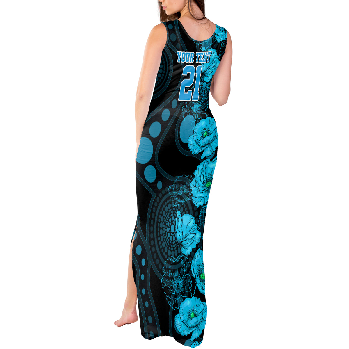 strikers-cricket-never-forget-custom-tank-maxi-dress-anzac-day-with-poppy-aboriginal
