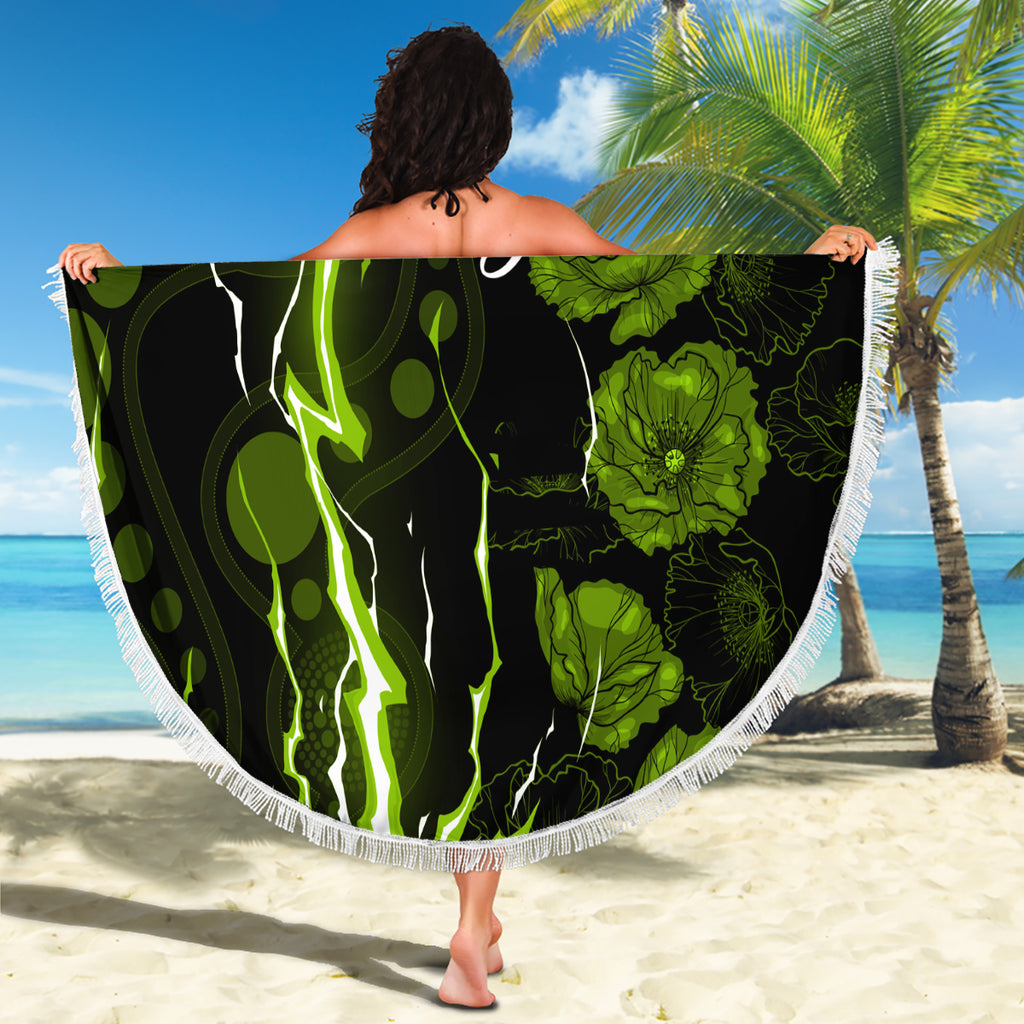 thunder-cricket-never-forget-custom-beach-blanket-anzac-day-with-poppy-aboriginal