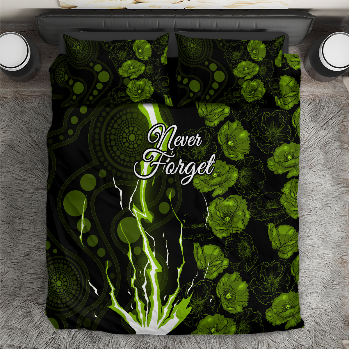 thunder-cricket-never-forget-custom-bedding-set-anzac-day-with-poppy-aboriginal