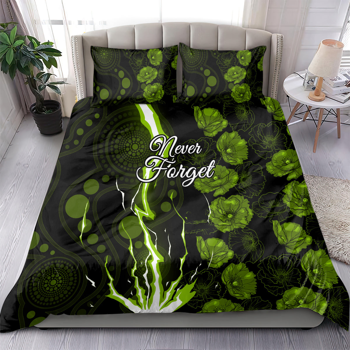 thunder-cricket-never-forget-custom-bedding-set-anzac-day-with-poppy-aboriginal