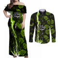 thunder-cricket-never-forget-custom-couples-matching-off-shoulder-maxi-dress-and-long-sleeve-button-shirt-anzac-day-with-poppy-aboriginal