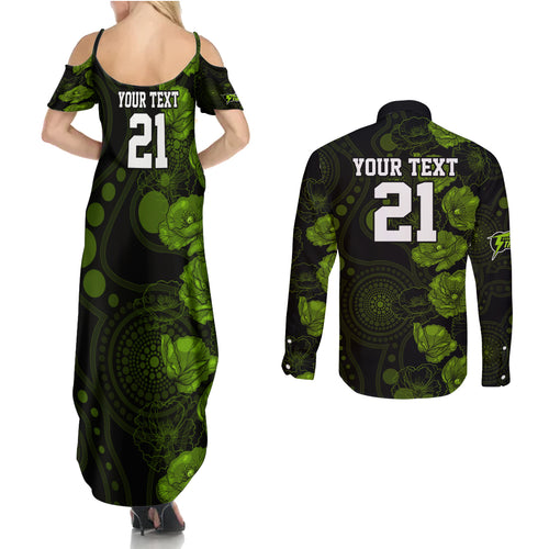 thunder-cricket-never-forget-custom-couples-matching-summer-maxi-dress-and-long-sleeve-button-shirt-anzac-day-with-poppy-aboriginal