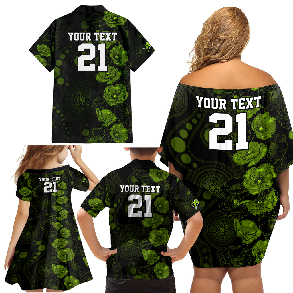 thunder-cricket-never-forget-custom-family-matching-off-shoulder-short-dress-and-hawaiian-shirt-anzac-day-with-poppy-aboriginal