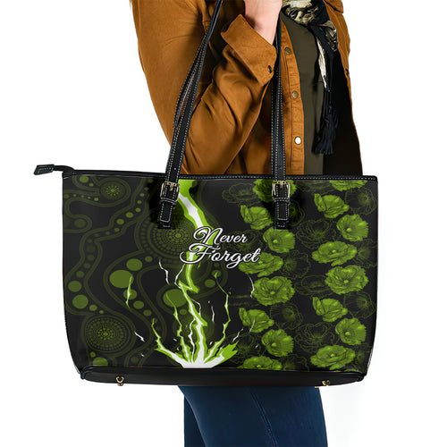 thunder-cricket-never-forget-custom-leather-tote-bag-anzac-day-with-poppy-aboriginal