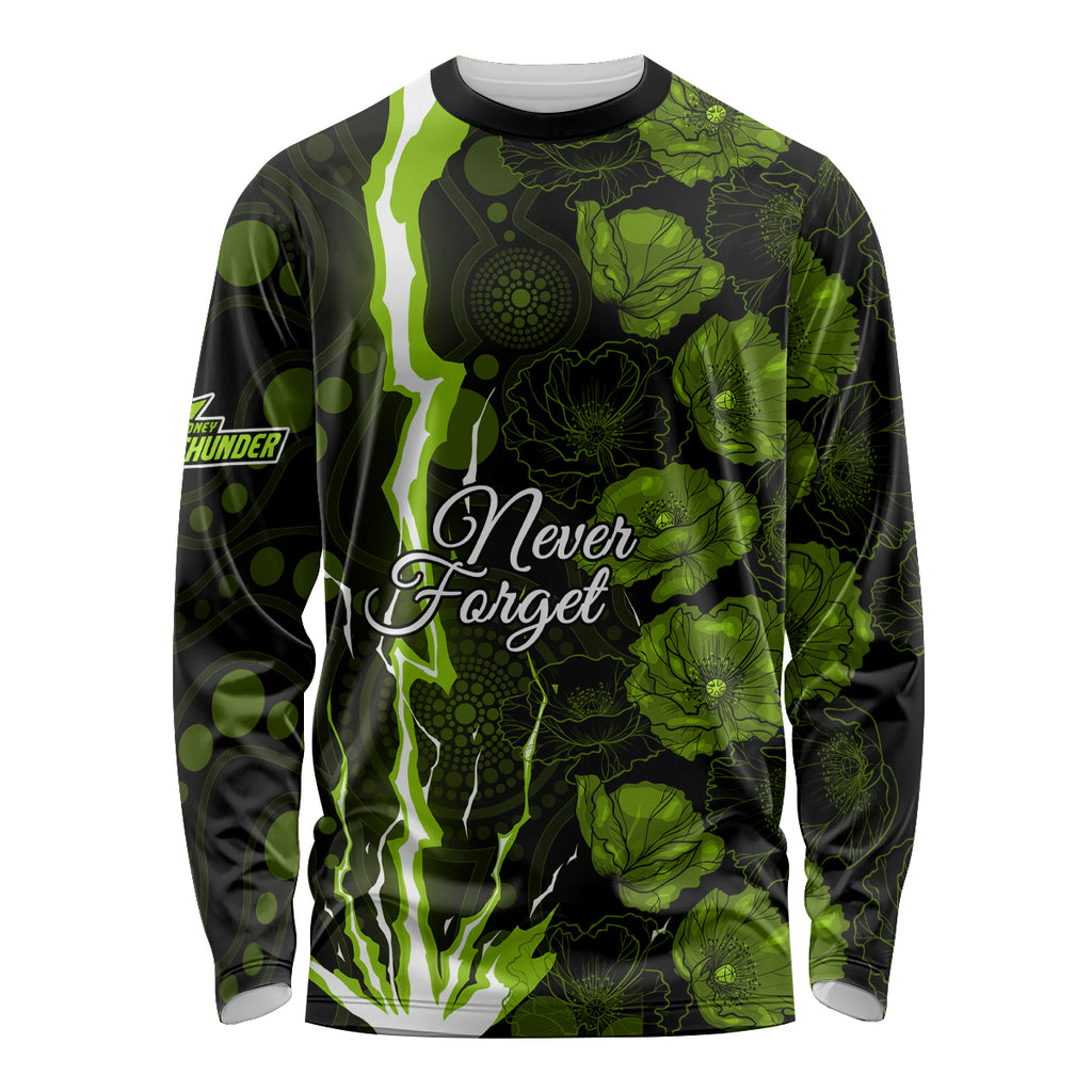 thunder-cricket-never-forget-custom-long-sleeve-shirt-anzac-day-with-poppy-aboriginal