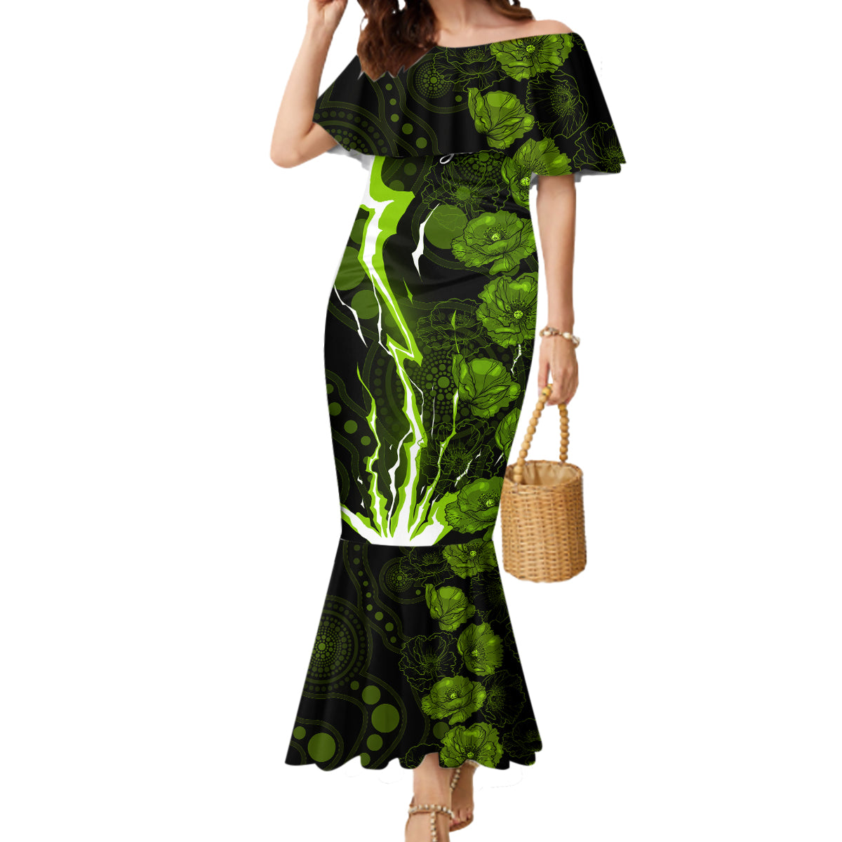thunder-cricket-never-forget-custom-mermaid-dress-anzac-day-with-poppy-aboriginal