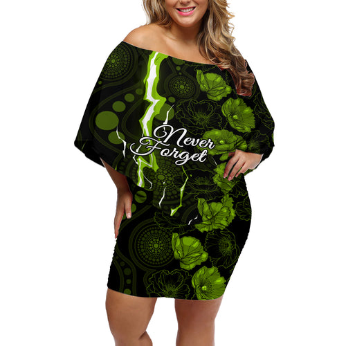 thunder-cricket-never-forget-custom-off-shoulder-short-dress-anzac-day-with-poppy-aboriginal