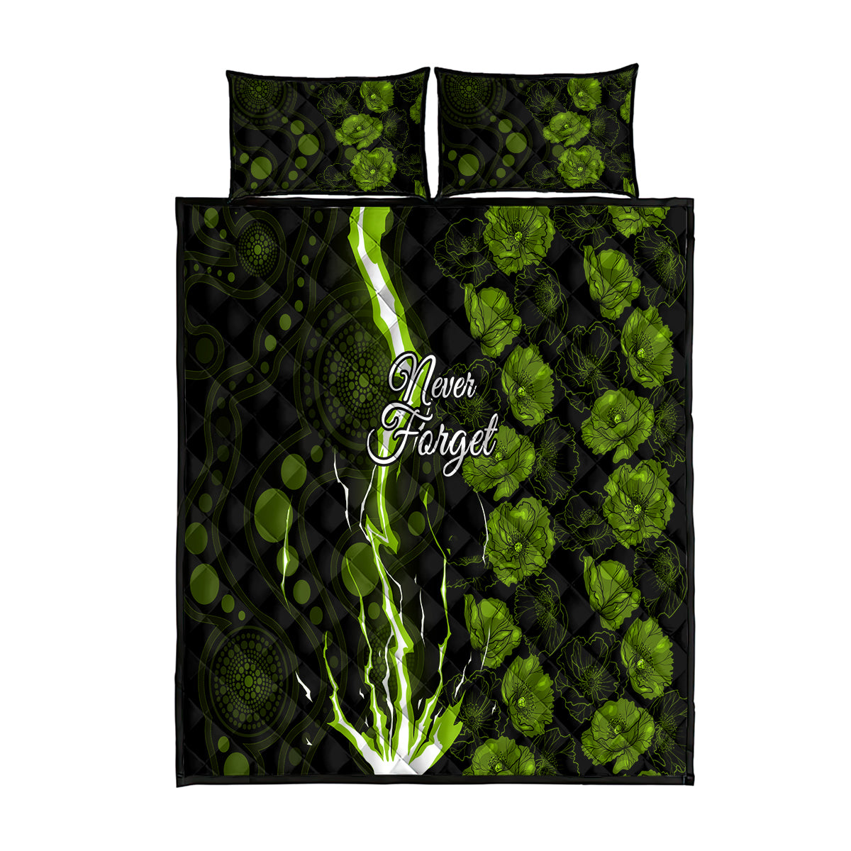 thunder-cricket-never-forget-custom-quilt-bed-set-anzac-day-with-poppy-aboriginal
