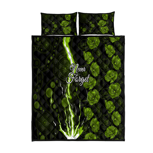 thunder-cricket-never-forget-custom-quilt-bed-set-anzac-day-with-poppy-aboriginal