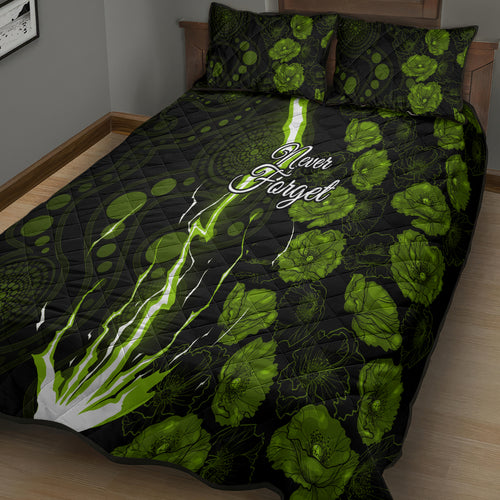 thunder-cricket-never-forget-custom-quilt-bed-set-anzac-day-with-poppy-aboriginal