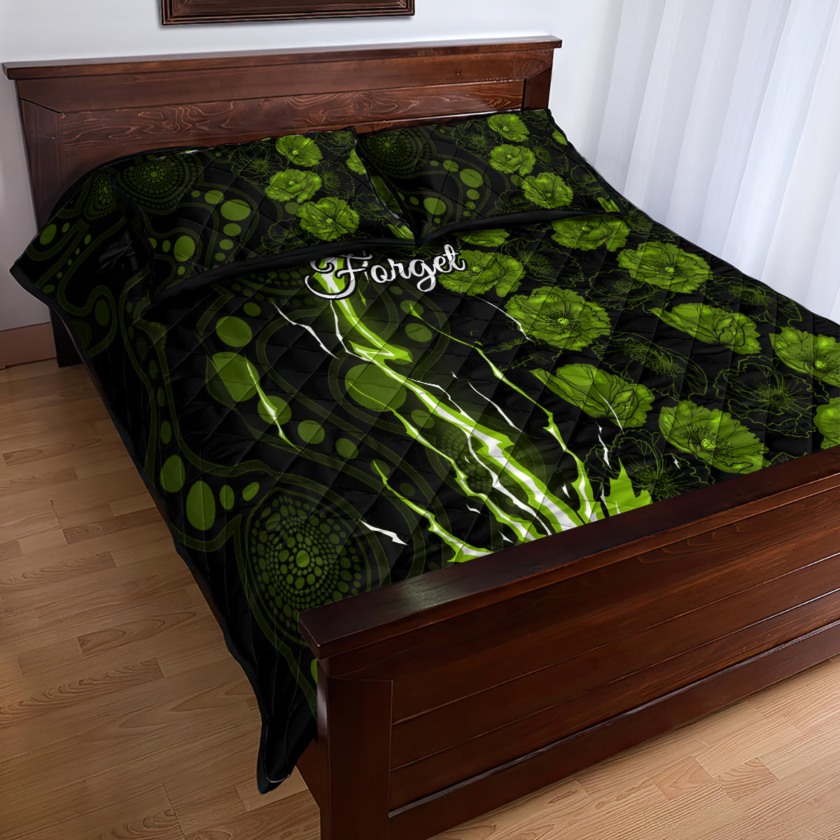 thunder-cricket-never-forget-custom-quilt-bed-set-anzac-day-with-poppy-aboriginal