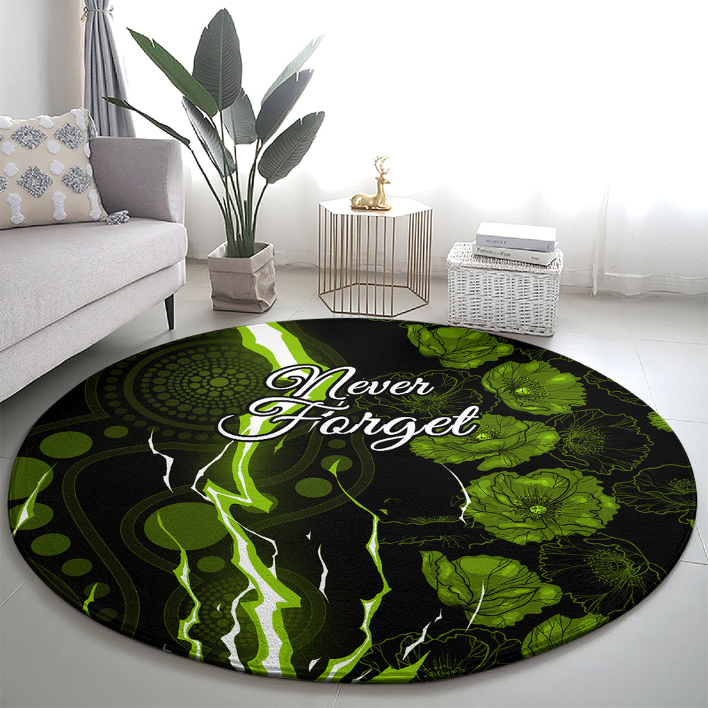 thunder-cricket-never-forget-custom-round-carpet-anzac-day-with-poppy-aboriginal