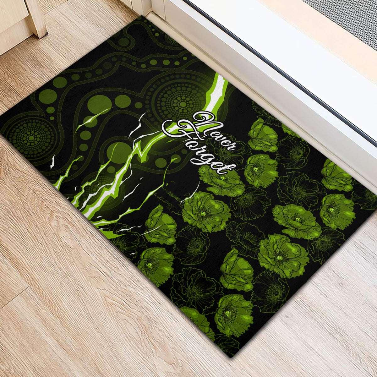 thunder-cricket-never-forget-custom-rubber-doormat-anzac-day-with-poppy-aboriginal
