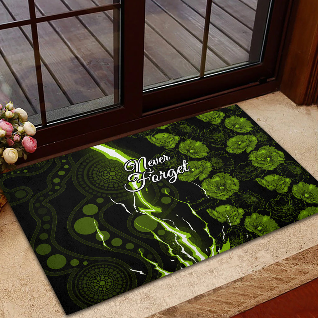 thunder-cricket-never-forget-custom-rubber-doormat-anzac-day-with-poppy-aboriginal