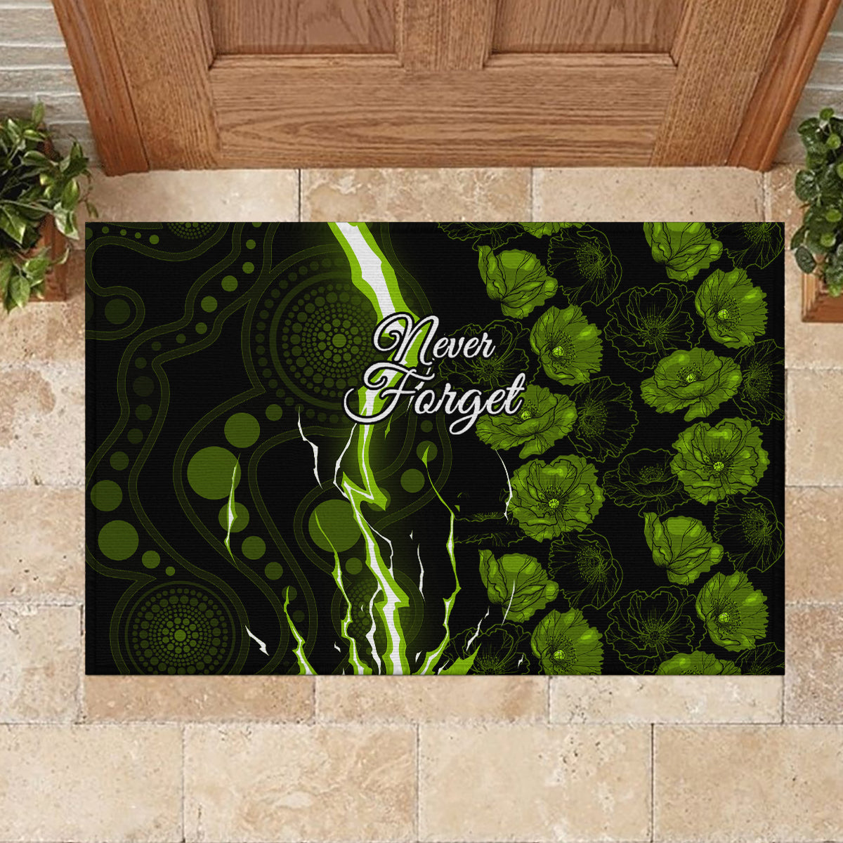 thunder-cricket-never-forget-custom-rubber-doormat-anzac-day-with-poppy-aboriginal