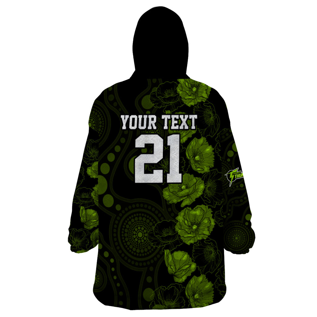 thunder-cricket-never-forget-custom-wearable-blanket-hoodie-anzac-day-with-poppy-aboriginal