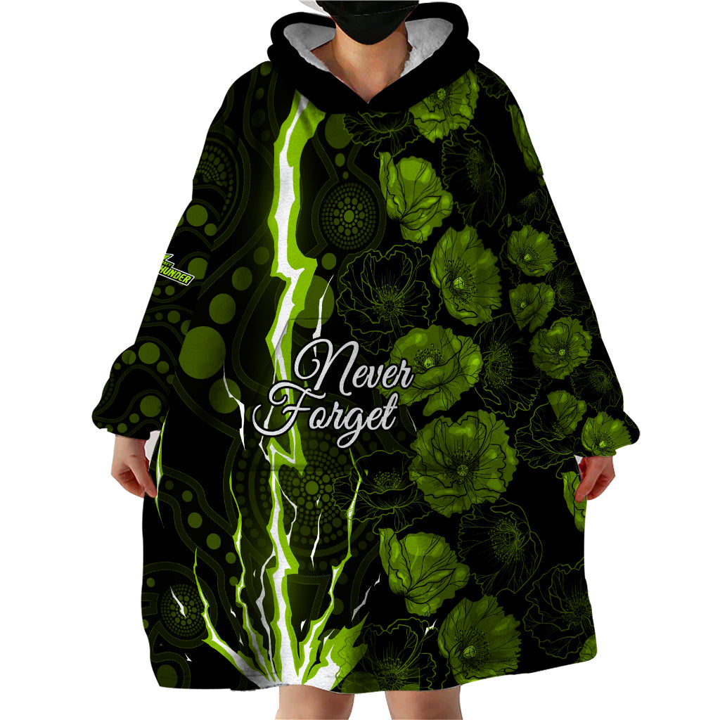 thunder-cricket-never-forget-custom-wearable-blanket-hoodie-anzac-day-with-poppy-aboriginal