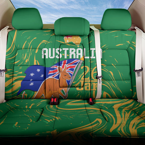 Proud To Be Australia Day Back Car Seat Cover Kangaroo with National Color