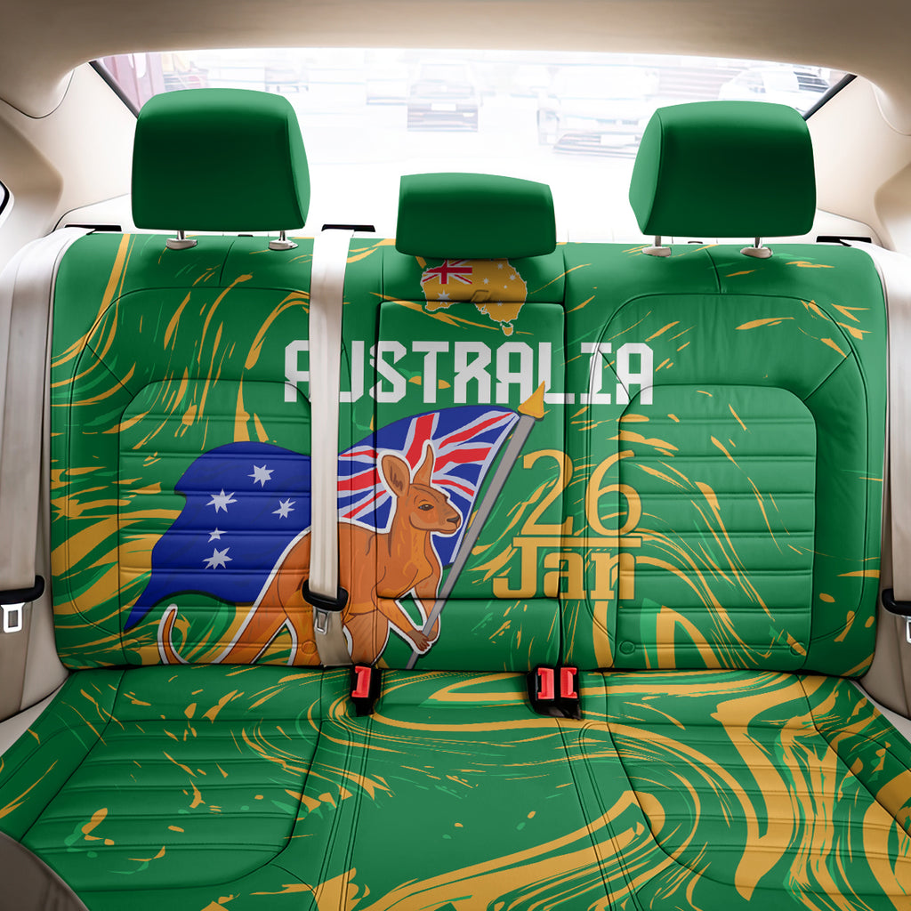 Proud To Be Australia Day Back Car Seat Cover Kangaroo with National Color