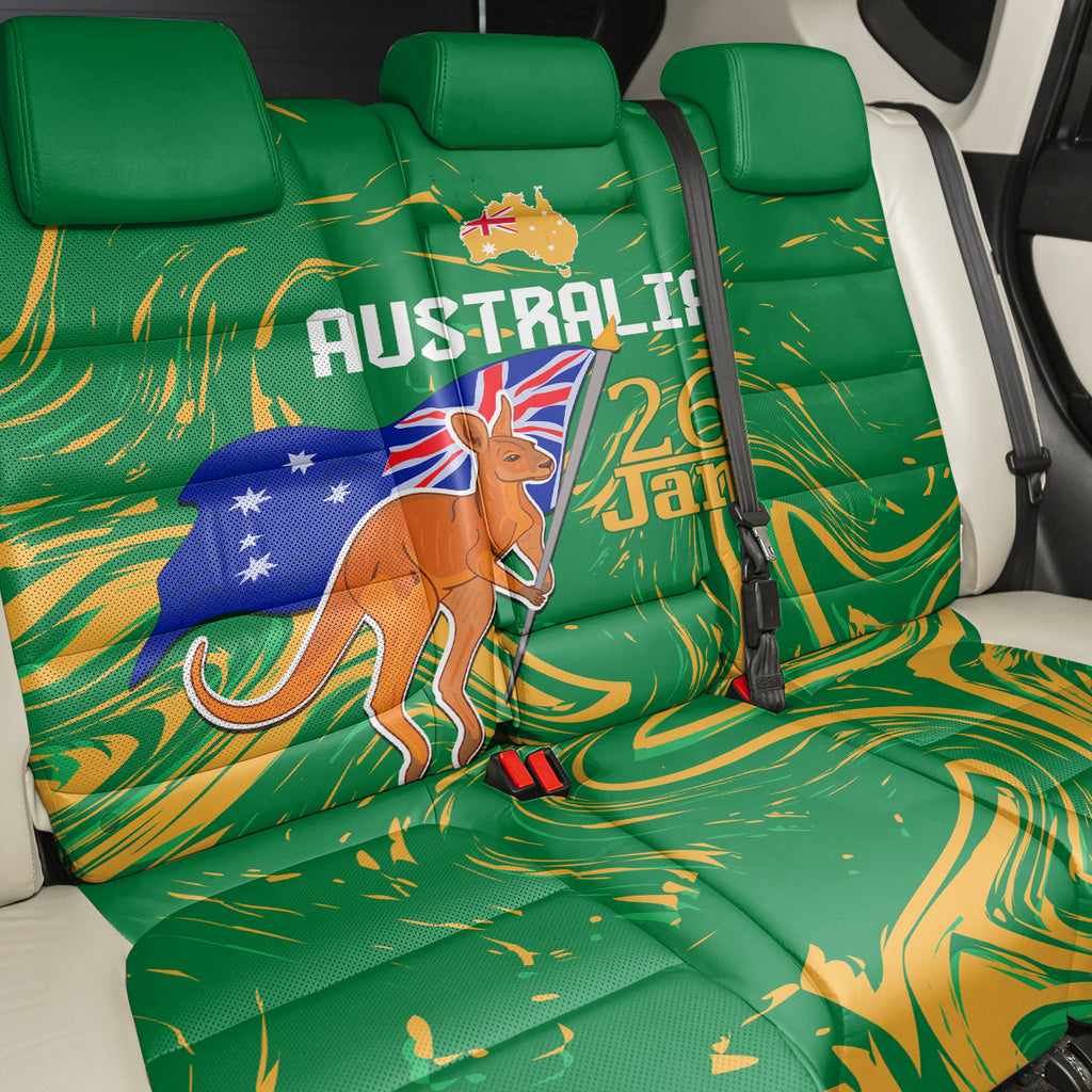 Proud To Be Australia Day Back Car Seat Cover Kangaroo with National Color