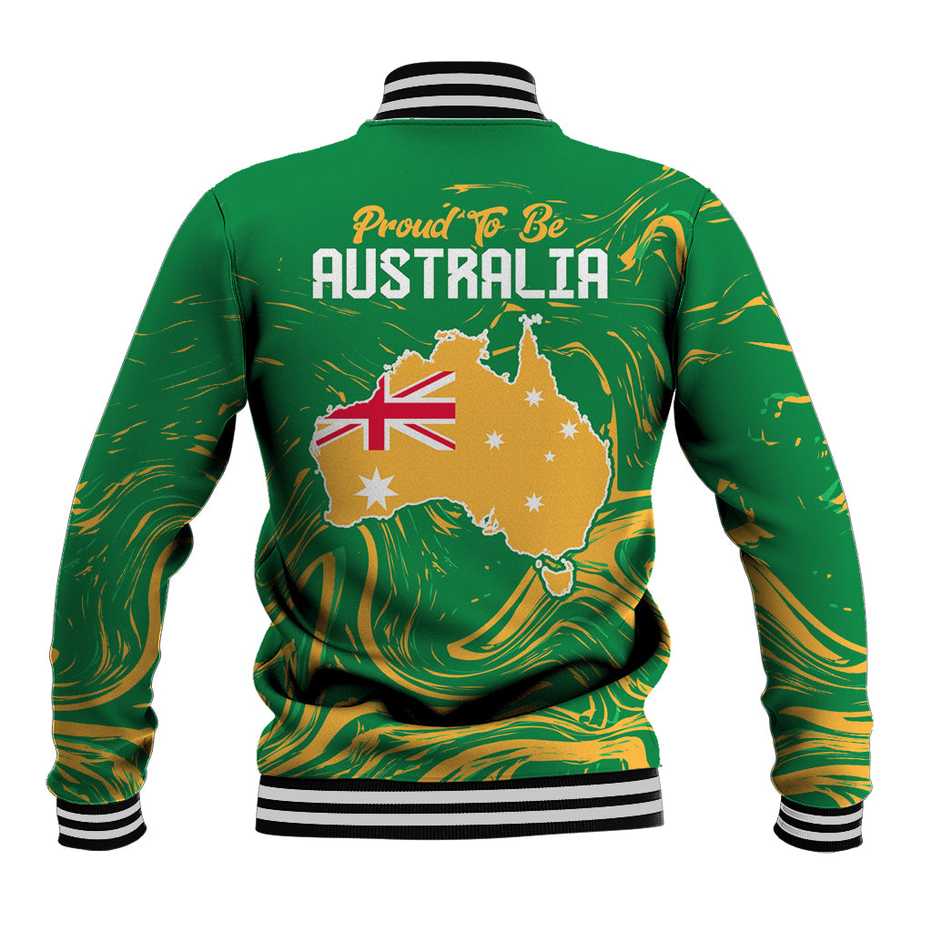 Proud To Be Australia Day Baseball Jacket Kangaroo with National Color