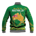 Proud To Be Australia Day Baseball Jacket Kangaroo with National Color