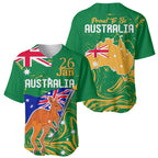 Proud To Be Australia Day Baseball Jersey Kangaroo with National Color