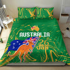 Proud To Be Australia Day Bedding Set Kangaroo with National Color