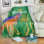 Proud To Be Australia Day Blanket Kangaroo with National Color