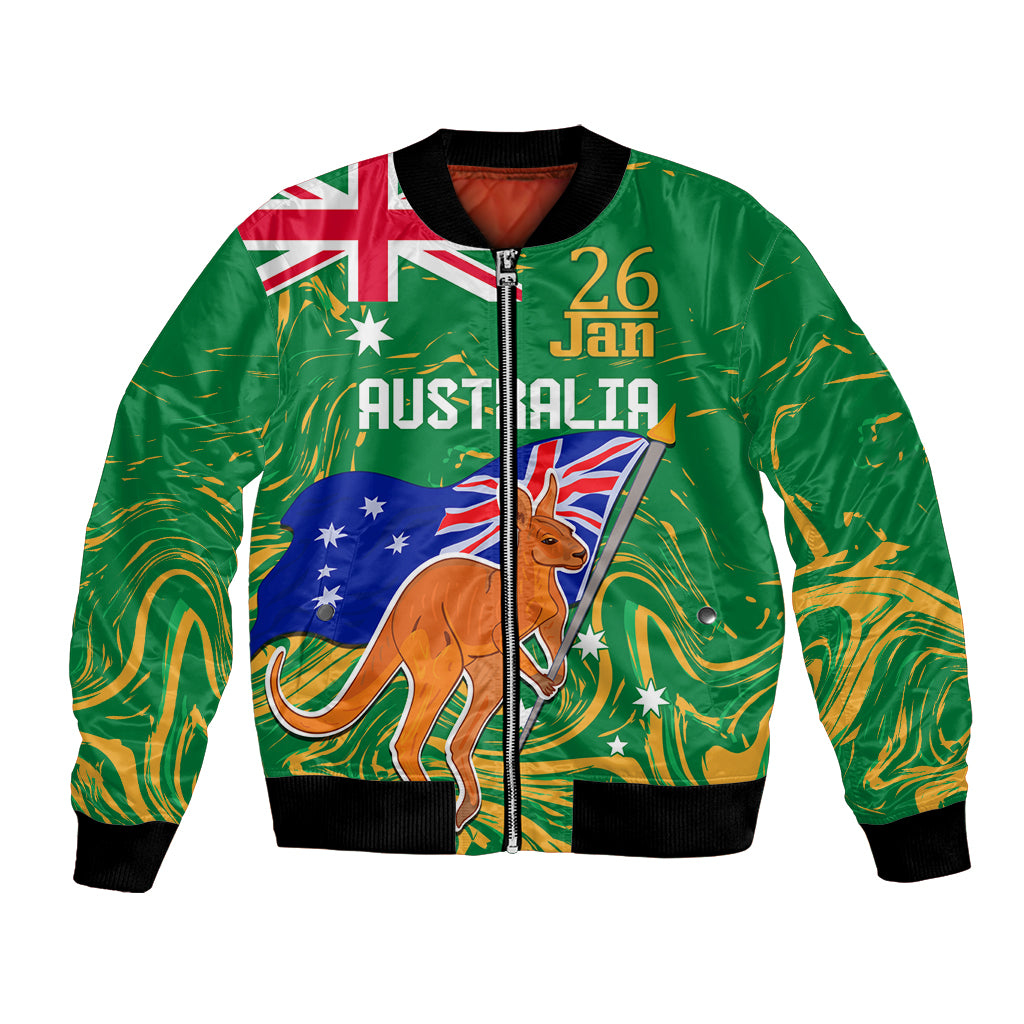 Proud To Be Australia Day Bomber Jacket Kangaroo with National Color