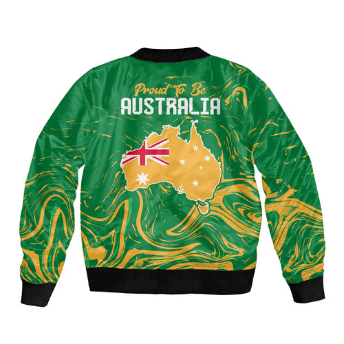 Proud To Be Australia Day Bomber Jacket Kangaroo with National Color